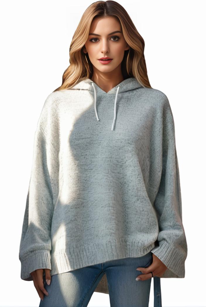 plus size casual hoodie women s plus solid ribbed long sleeve slight stretch hoodie drawstring sweatshirt 123915
