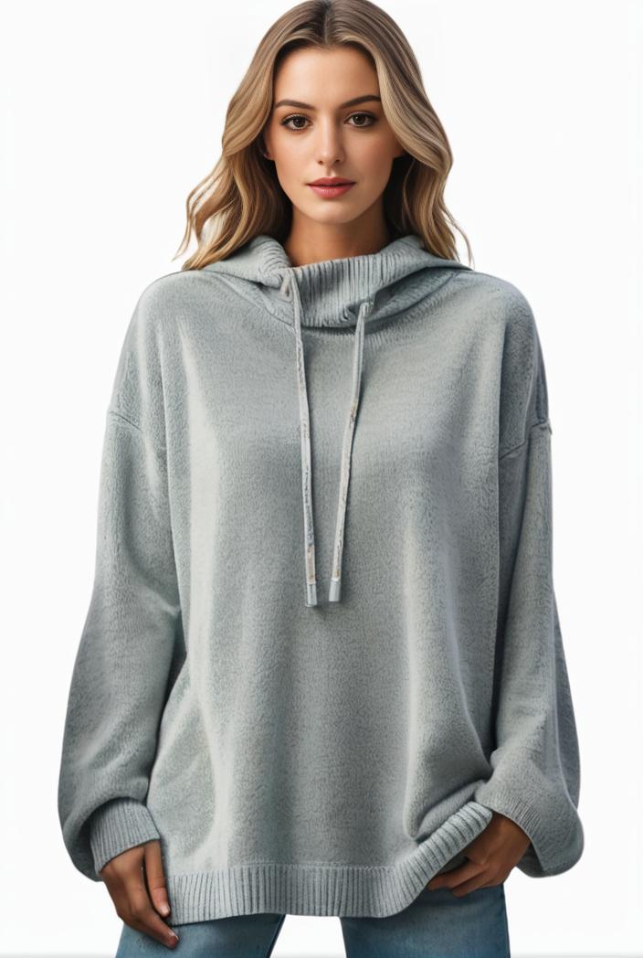 plus size casual hoodie women s plus solid ribbed long sleeve slight stretch hoodie drawstring sweatshirt 123917