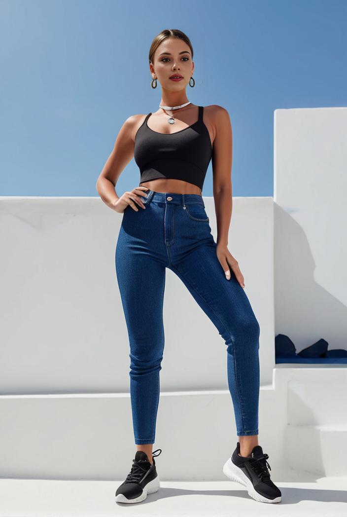 random print high waist stretchy casual leggings pants 119593