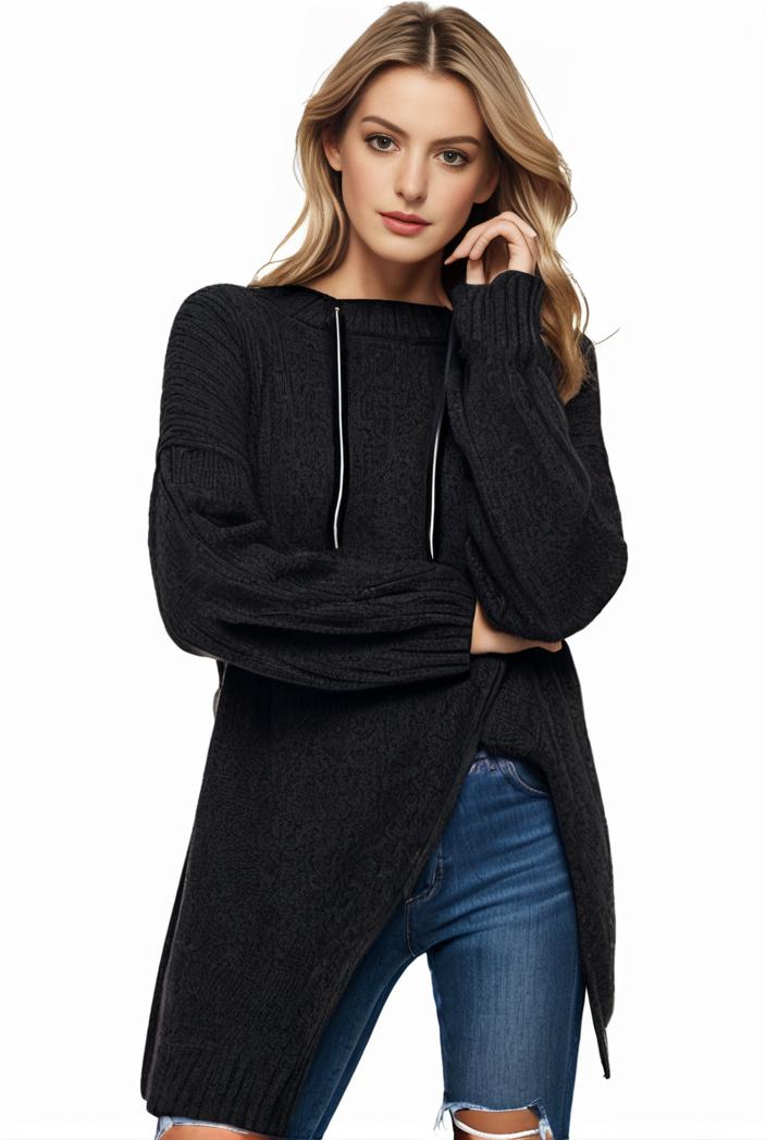 plus size casual sweater women s plus solid tassel trim long sleeve cowl neck high stretch jumper 123936