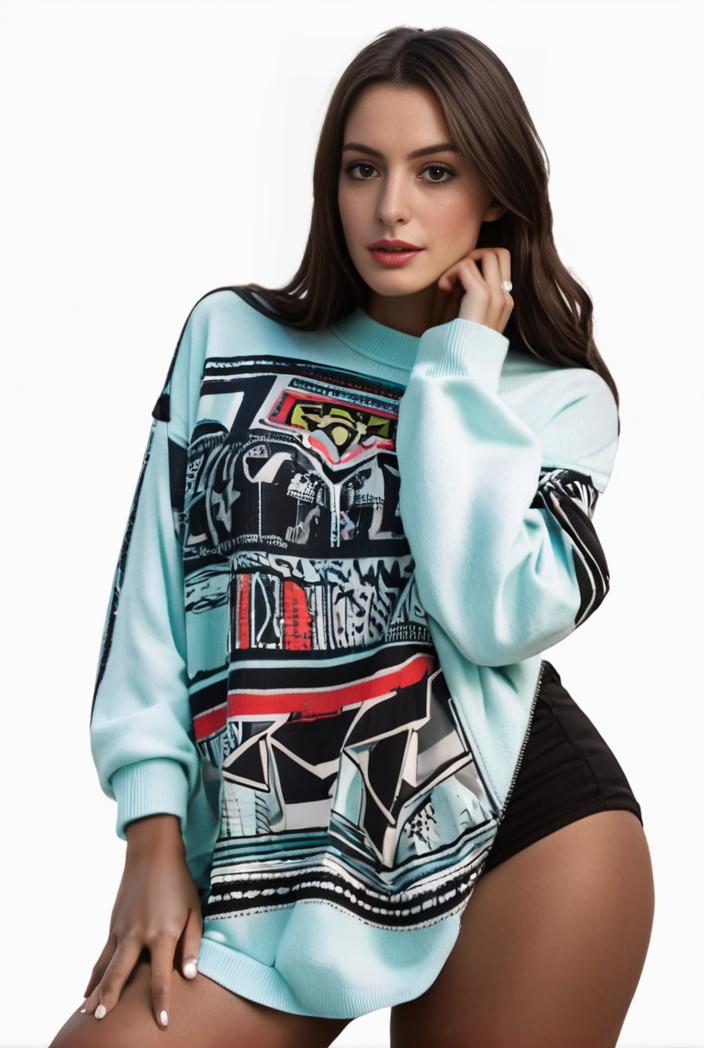plus size casual sweatshirt women s plus graphic letter print long sleeve round neck slight stretch sweatshirt 123949