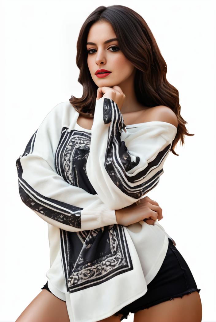 plus size casual sweatshirt women s plus graphic letter print long sleeve round neck slight stretch sweatshirt 123954