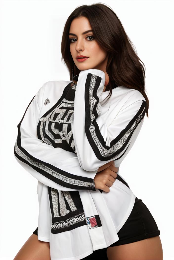 plus size casual sweatshirt women s plus graphic letter print long sleeve round neck slight stretch sweatshirt 123956