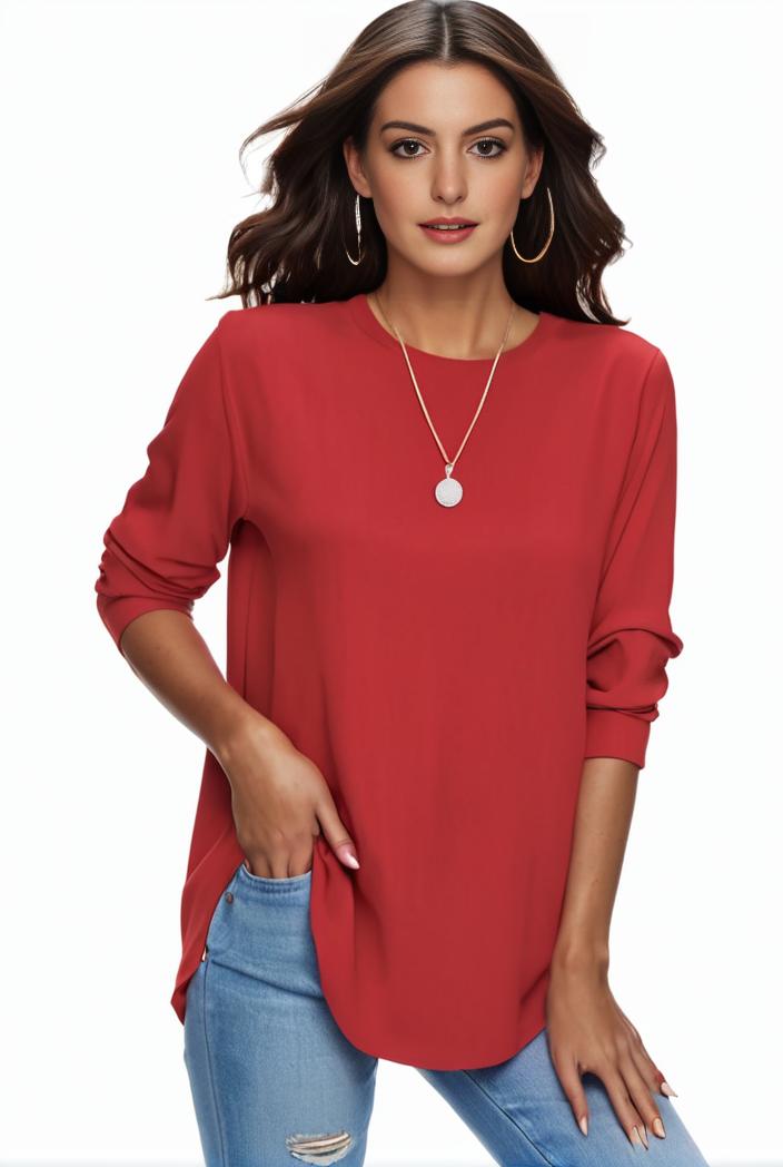 plus size formal shirt women s plus plain long sleeve turn down collar button up workwear shirt 124505