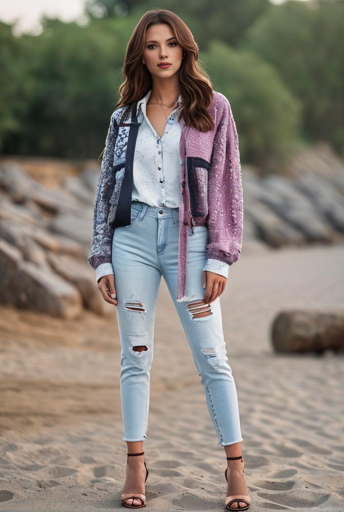 ripped light blue skinny jeans with frayed distressed legs 120424