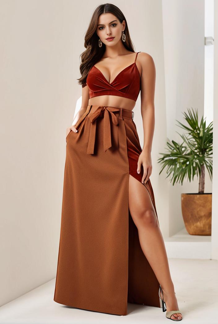 plus size shiny v neck side slit formal evening dress 126371