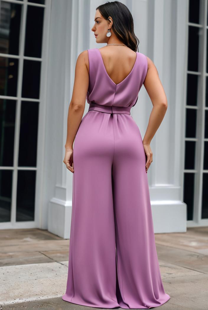 plus size shiny v neck side slit formal evening dress 126415