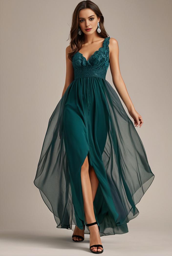 sequin bodice tulle high low evening dress with ribbon waist 128118