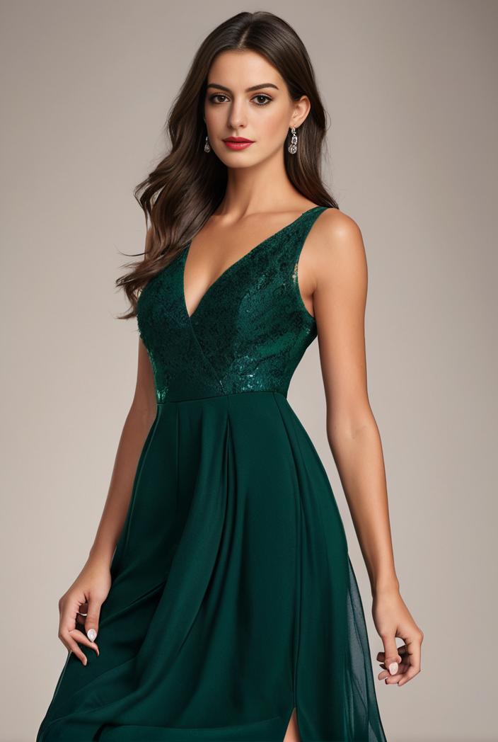 sequin bodice tulle high low evening dress with ribbon waist 128165