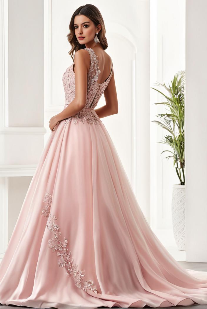 sequin bodice tulle high low evening dress with ribbon waist 128172
