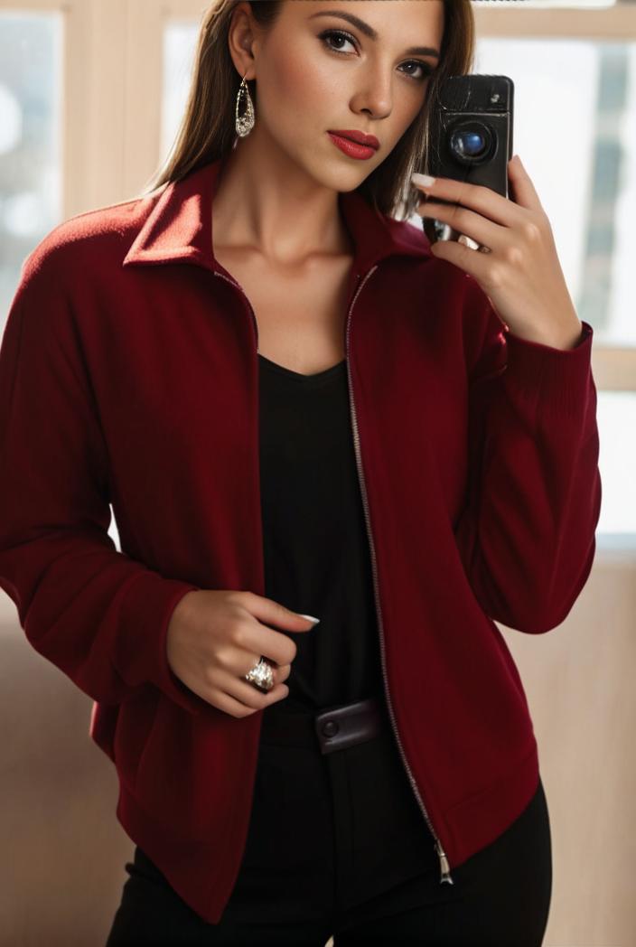 sophisticated split front blazer with long sleeves 125558