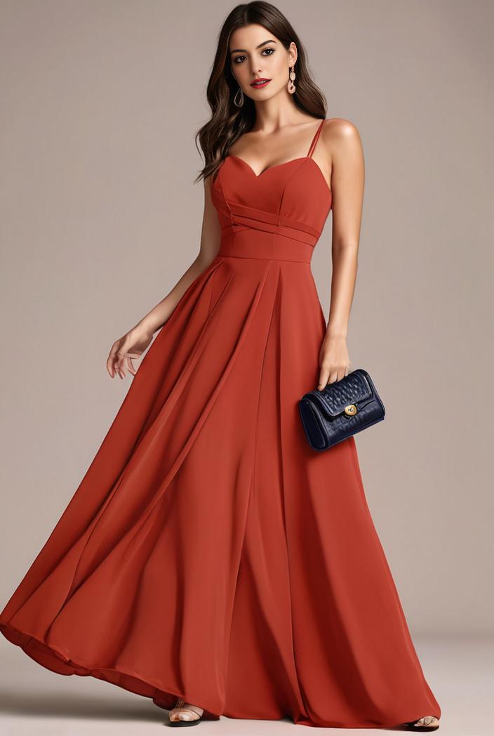 convertible chiffon lace open back spaghetti straps bridesmaid dress 134901