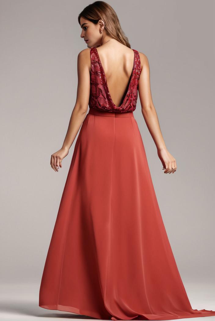 convertible chiffon lace open back spaghetti straps bridesmaid dress 134911