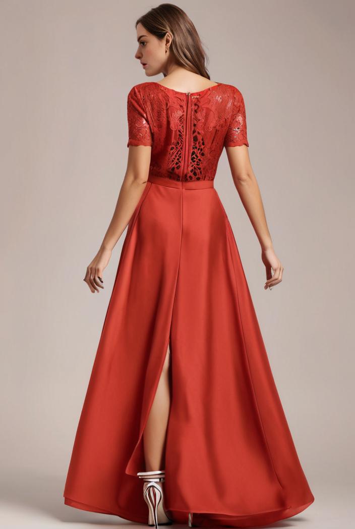 convertible chiffon lace open back spaghetti straps bridesmaid dress 134912