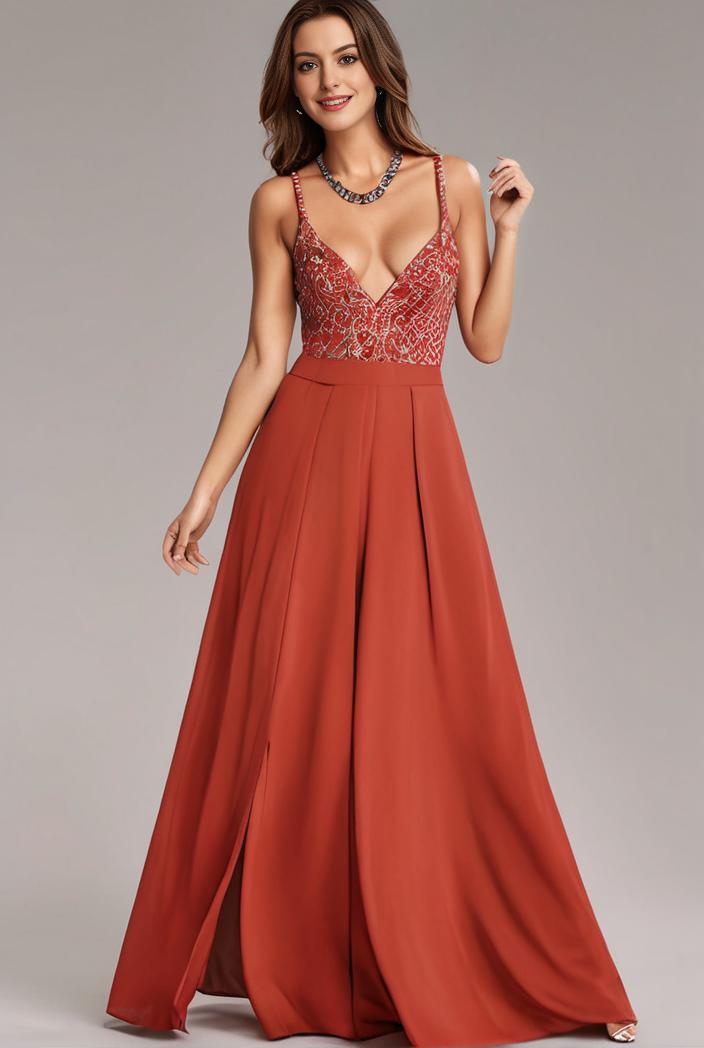 convertible chiffon lace open back spaghetti straps bridesmaid dress 134914