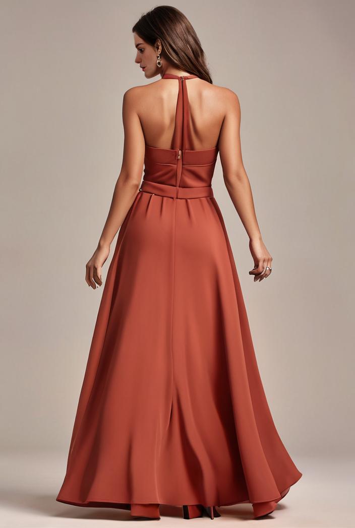 convertible chiffon lace open back spaghetti straps bridesmaid dress 134918