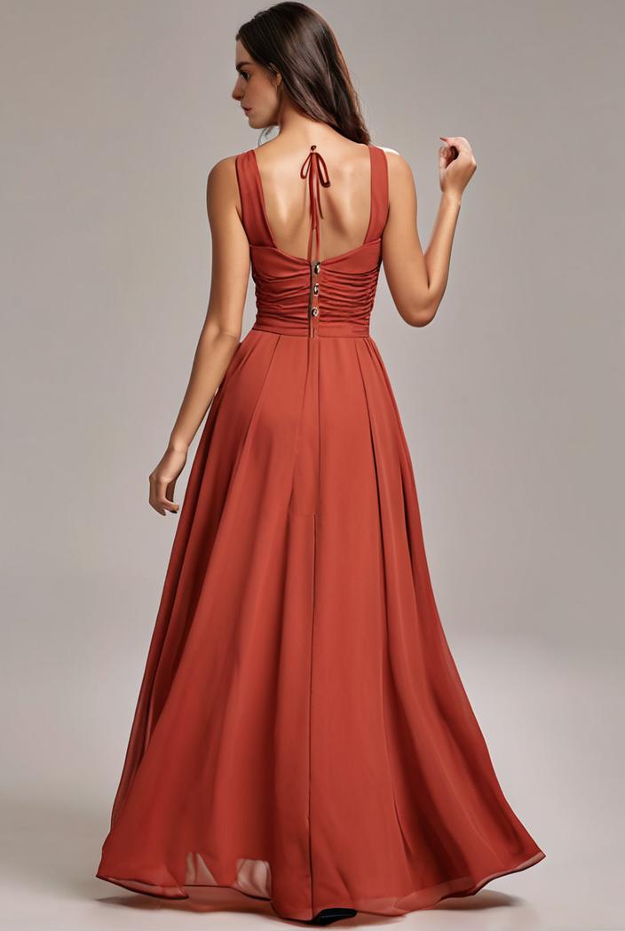 convertible chiffon lace open back spaghetti straps bridesmaid dress 134922