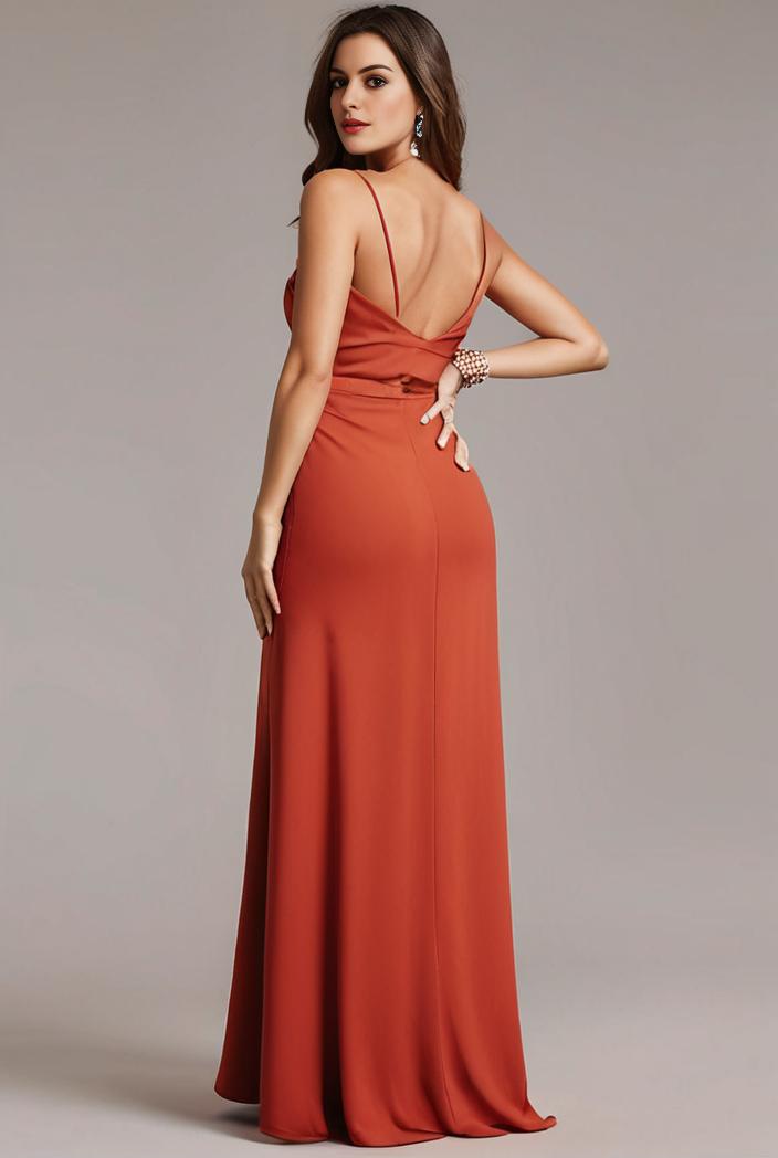 convertible chiffon lace open back spaghetti straps bridesmaid dress 134930