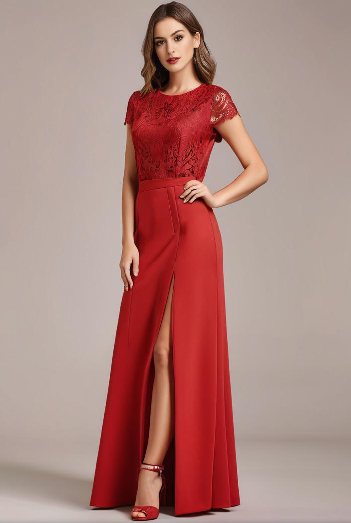 convertible chiffon lace open back spaghetti straps bridesmaid dress 134936
