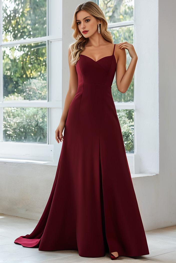 convertible chiffon lace open back spaghetti straps bridesmaid dress 134957