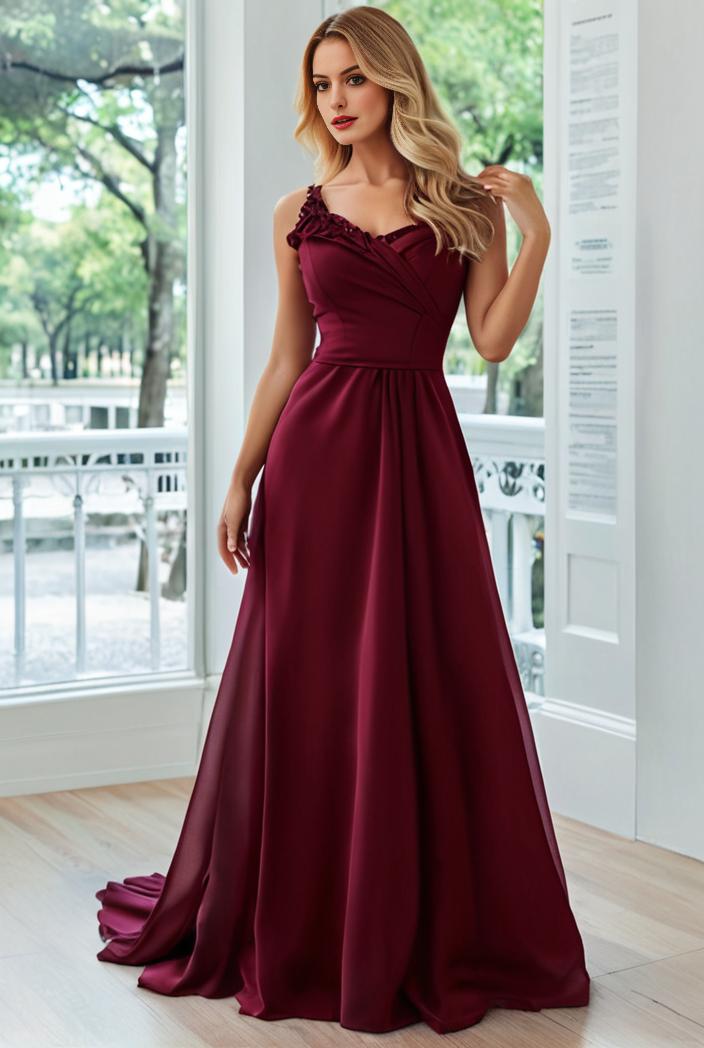 convertible chiffon lace open back spaghetti straps bridesmaid dress 134959