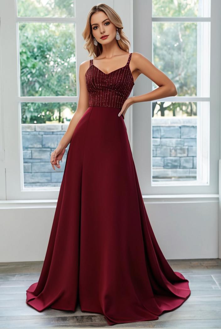 convertible chiffon lace open back spaghetti straps bridesmaid dress 134970