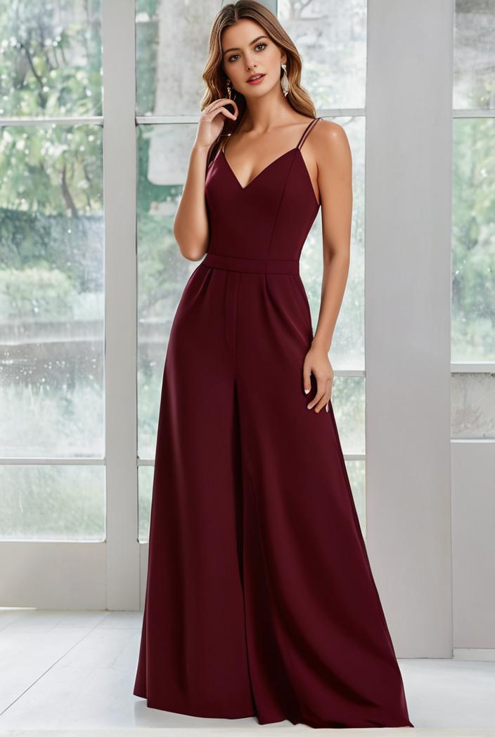 convertible chiffon lace open back spaghetti straps bridesmaid dress 134972