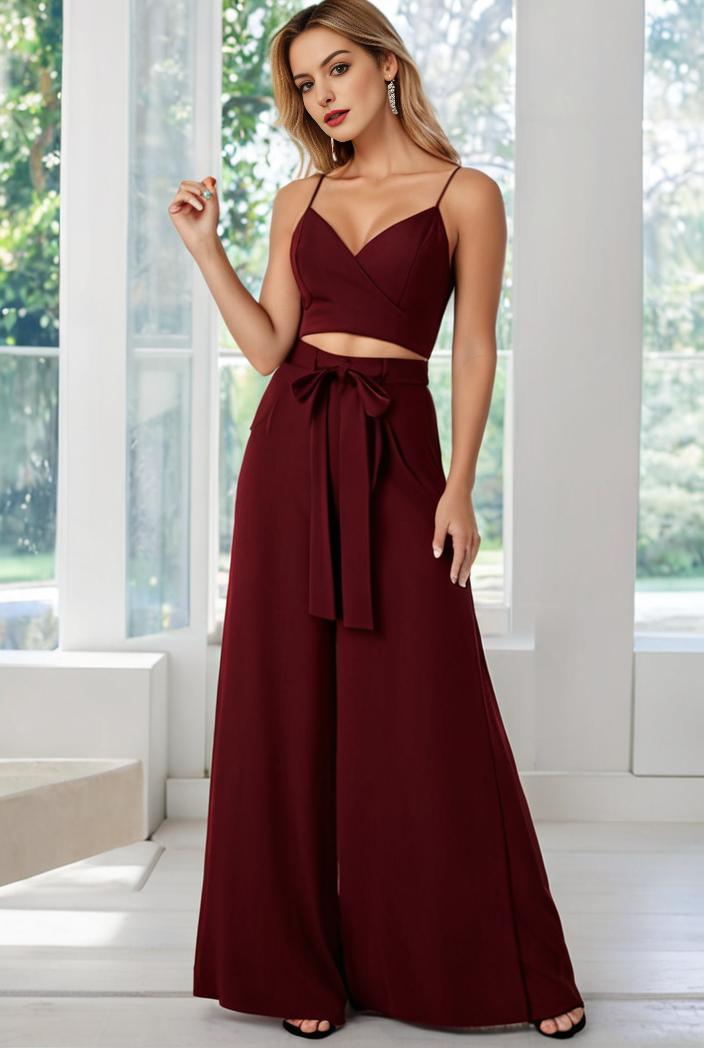 convertible chiffon lace open back spaghetti straps bridesmaid dress 134973