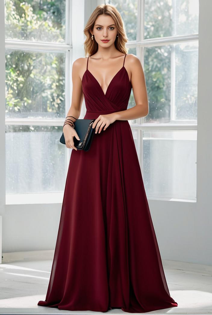 convertible chiffon lace open back spaghetti straps bridesmaid dress 134979