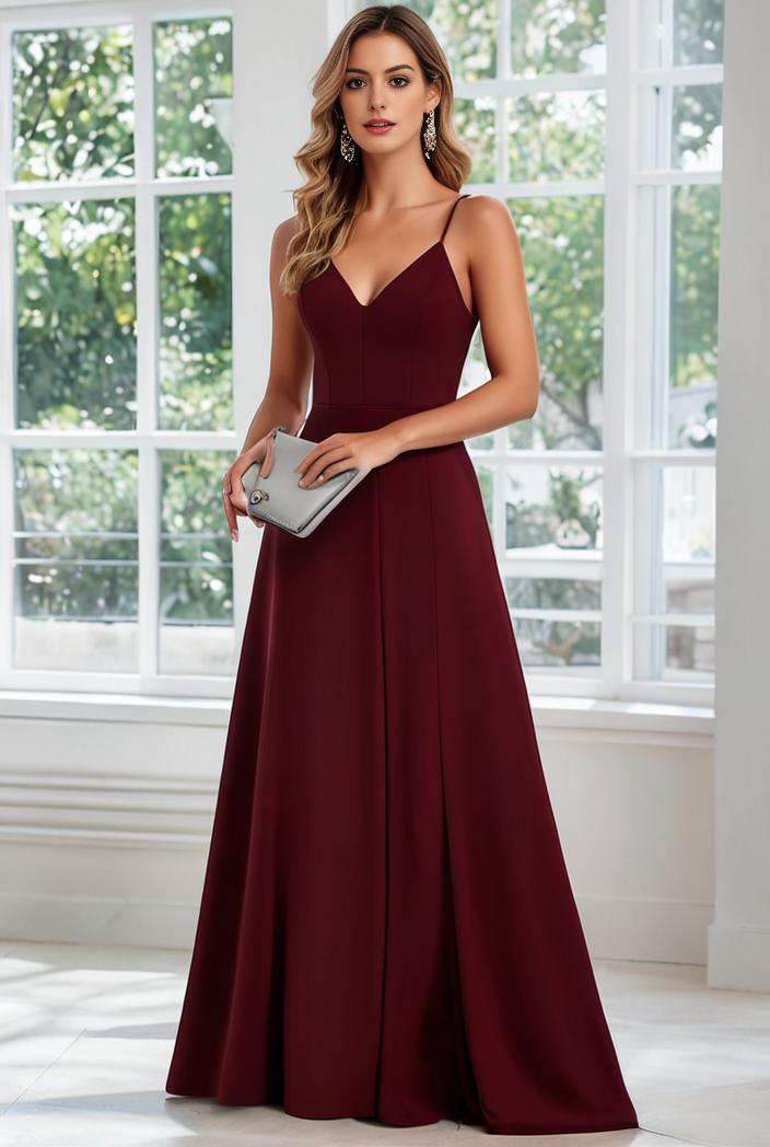 convertible chiffon lace open back spaghetti straps bridesmaid dress 134980