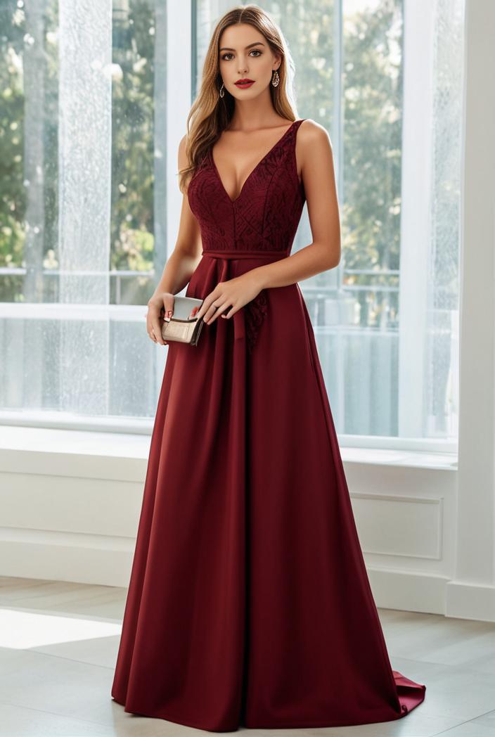 convertible chiffon lace open back spaghetti straps bridesmaid dress 134983