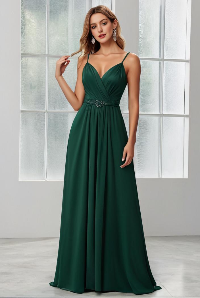convertible chiffon lace open back spaghetti straps bridesmaid dress 134987