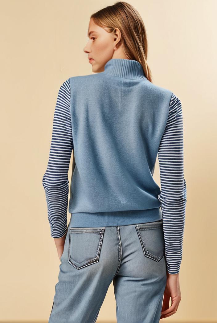 washed denim sleeveless vest with distressed ripped lapel women s denim jacket collection 131173