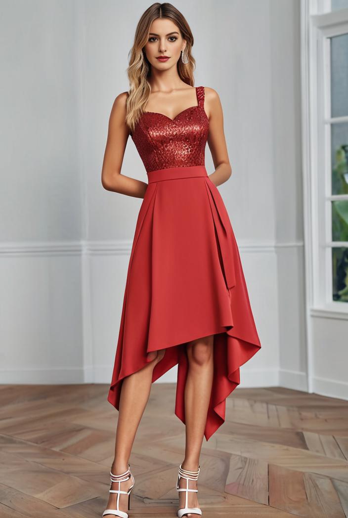 deep v neck lace chiffon bridesmaid dress with asymmetrical hem 135516