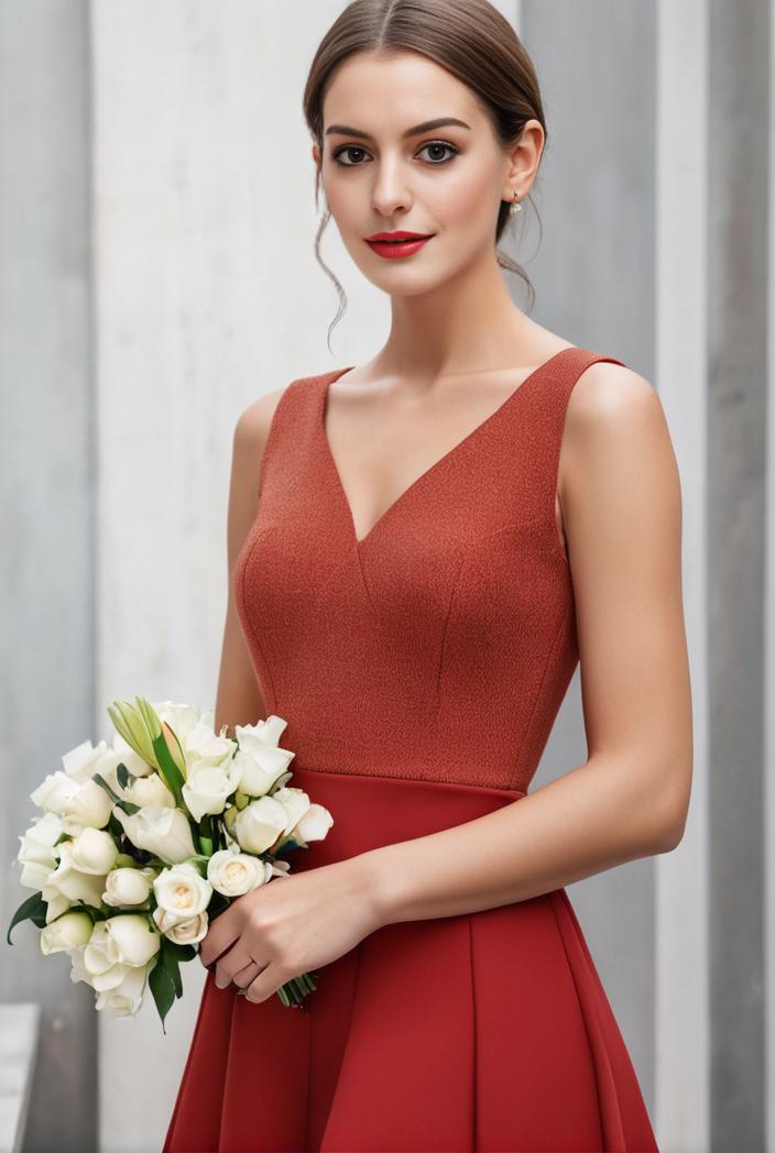 deep v neck lace chiffon bridesmaid dress with asymmetrical hem 135565