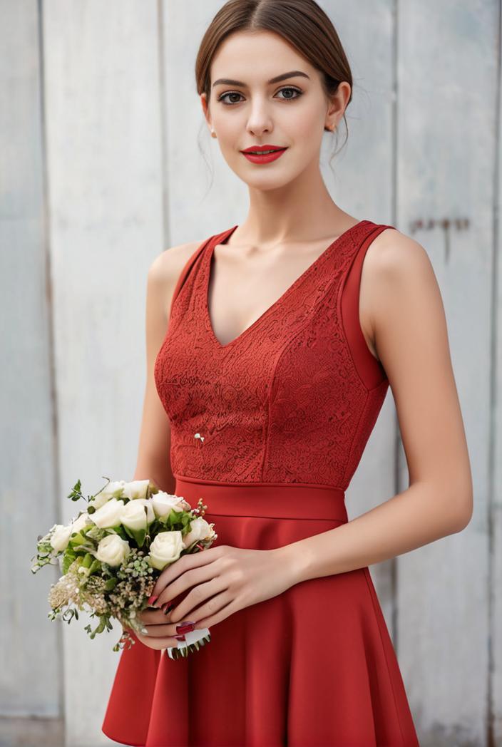 deep v neck lace chiffon bridesmaid dress with asymmetrical hem 135567