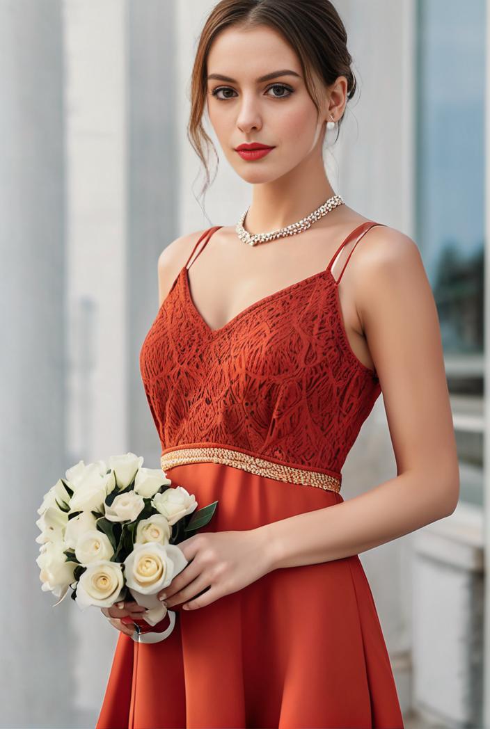 deep v neck lace chiffon bridesmaid dress with asymmetrical hem 135571