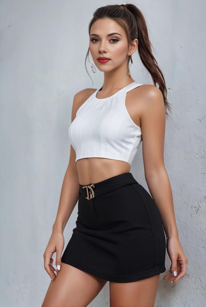 y2k style black denim skirt with cargo pockets 133095