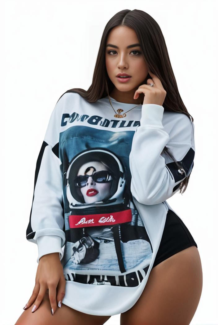 plus size casual sweatshirt women s plus graphic letter print long sleeve round neck slight stretch sweatshirt 100020