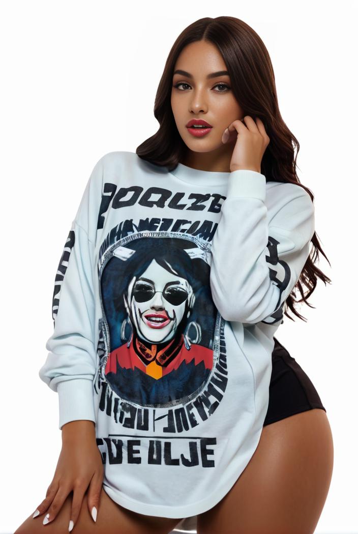 plus size casual sweatshirt women s plus graphic letter print long sleeve round neck slight stretch sweatshirt 100024