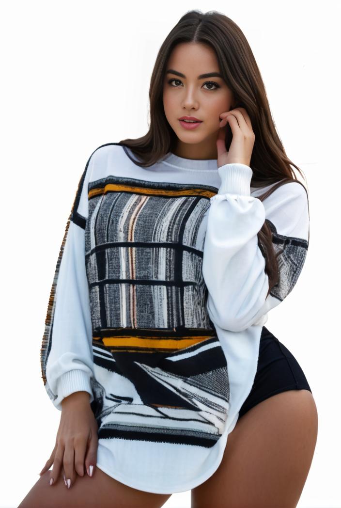 plus size casual sweatshirt women s plus graphic letter print long sleeve round neck slight stretch sweatshirt 100025