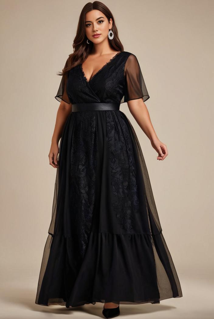 plus size floor length formal evening gowns for weddings 100304