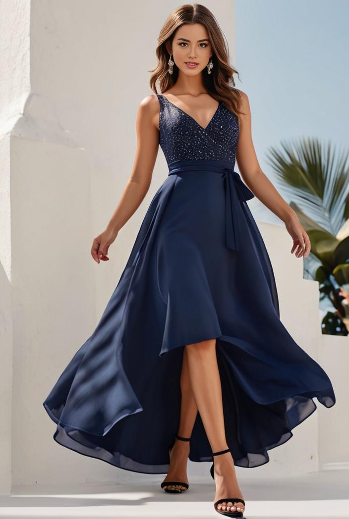 plus size sequin high low deep v neck tulle evening dresses 101992