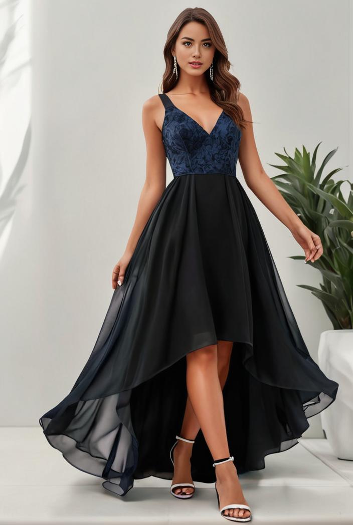 plus size sequin high low deep v neck tulle evening dresses 102005