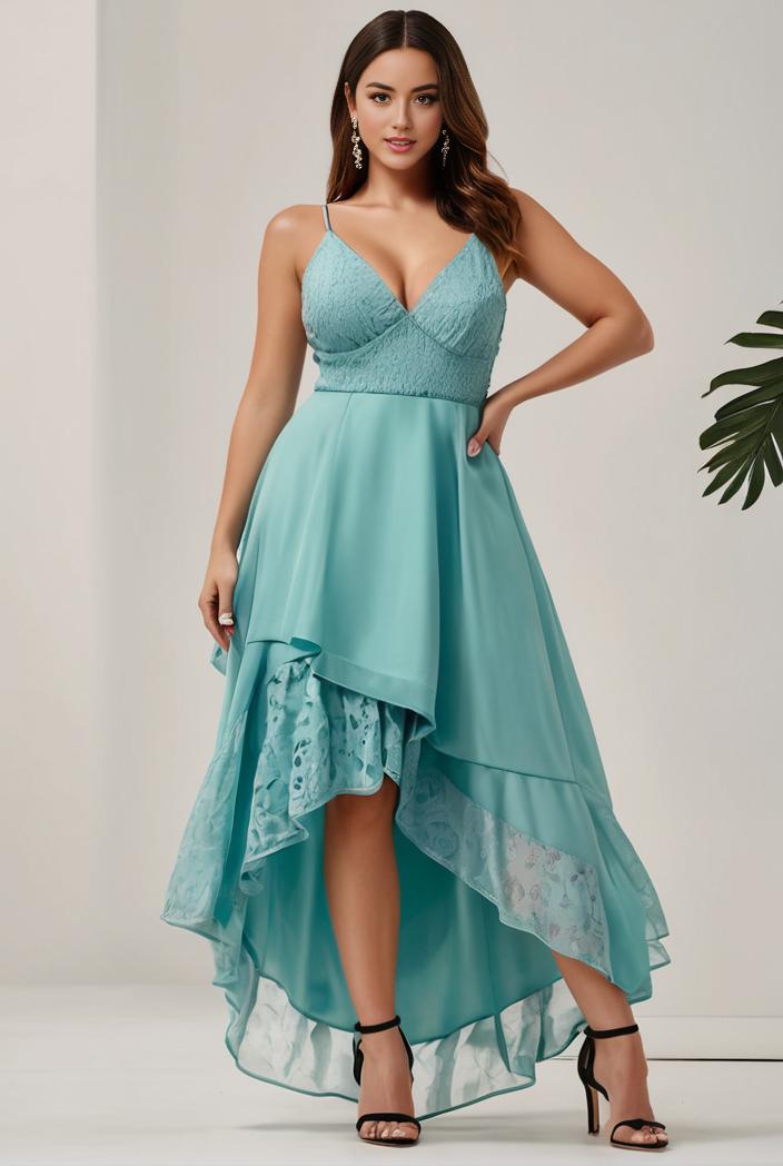 plus size sequin high low deep v neck tulle evening dresses 102028