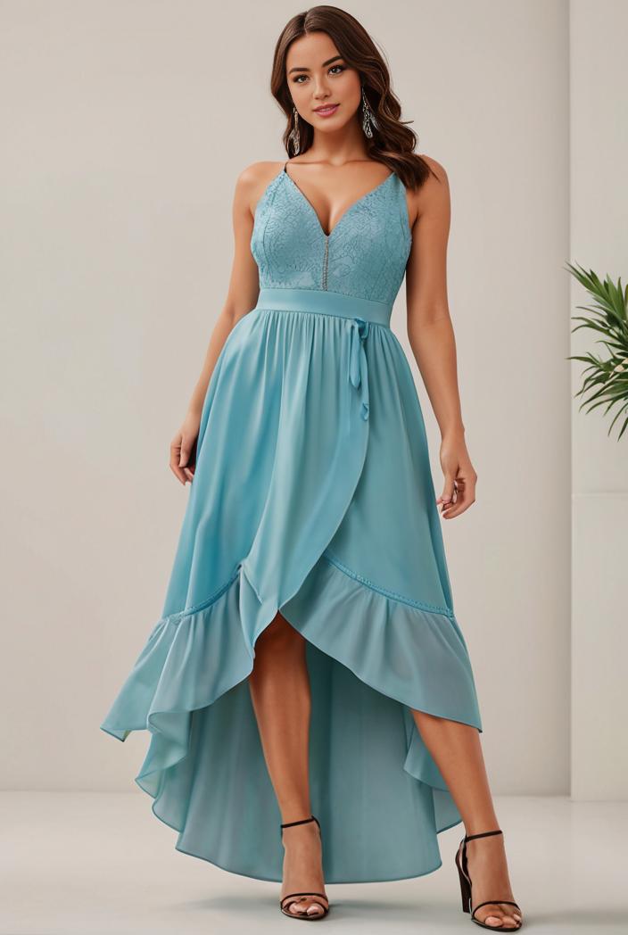 plus size sequin high low deep v neck tulle evening dresses 102047