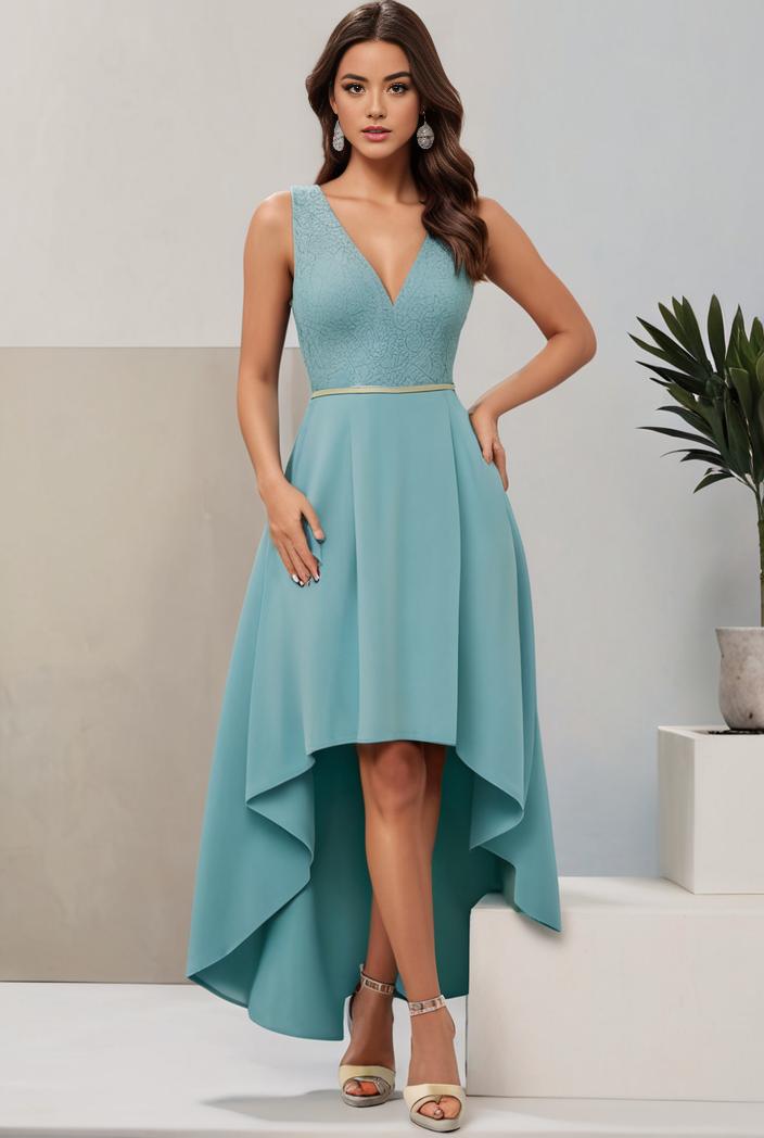 plus size sequin high low deep v neck tulle evening dresses 102056