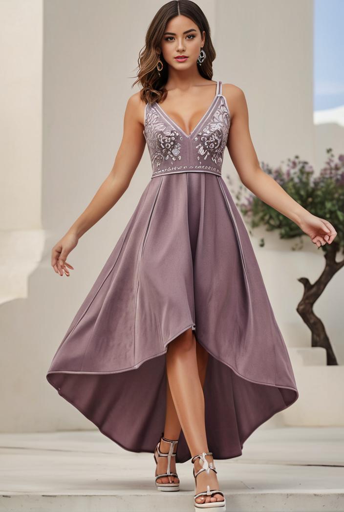 plus size sequin high low deep v neck tulle evening dresses 102060