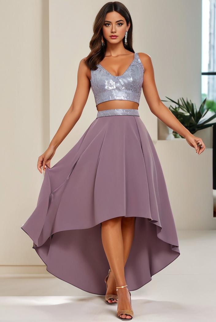 plus size sequin high low deep v neck tulle evening dresses 102065