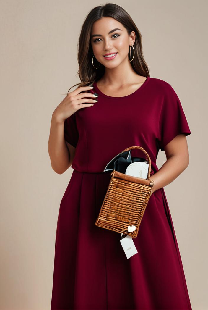 plus size simple chiffon pleated a line round neckline bridesmaid dress 102539